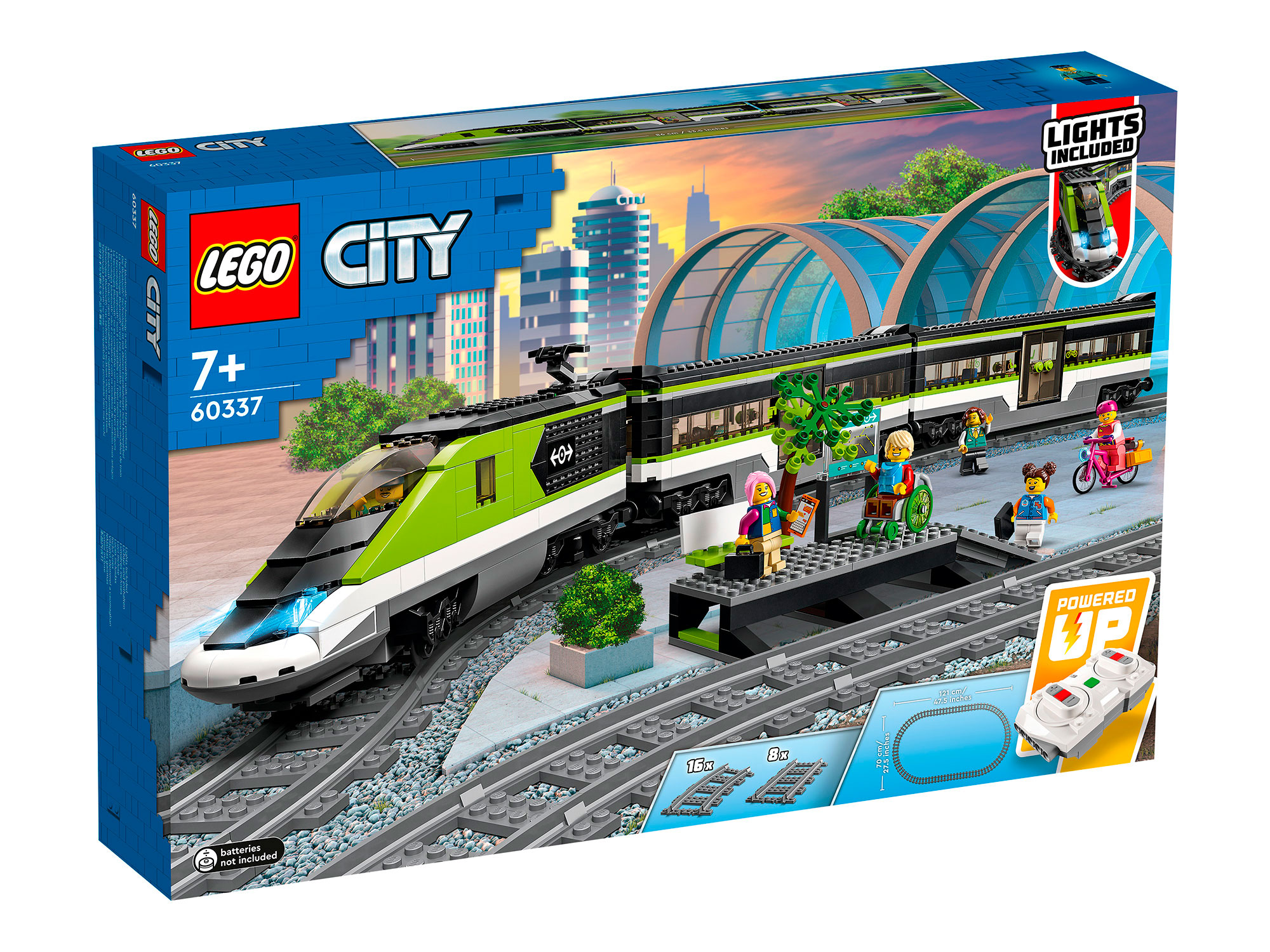 Конструктор LEGO City Пассажирский поезд-экспресс блочный - фото 1