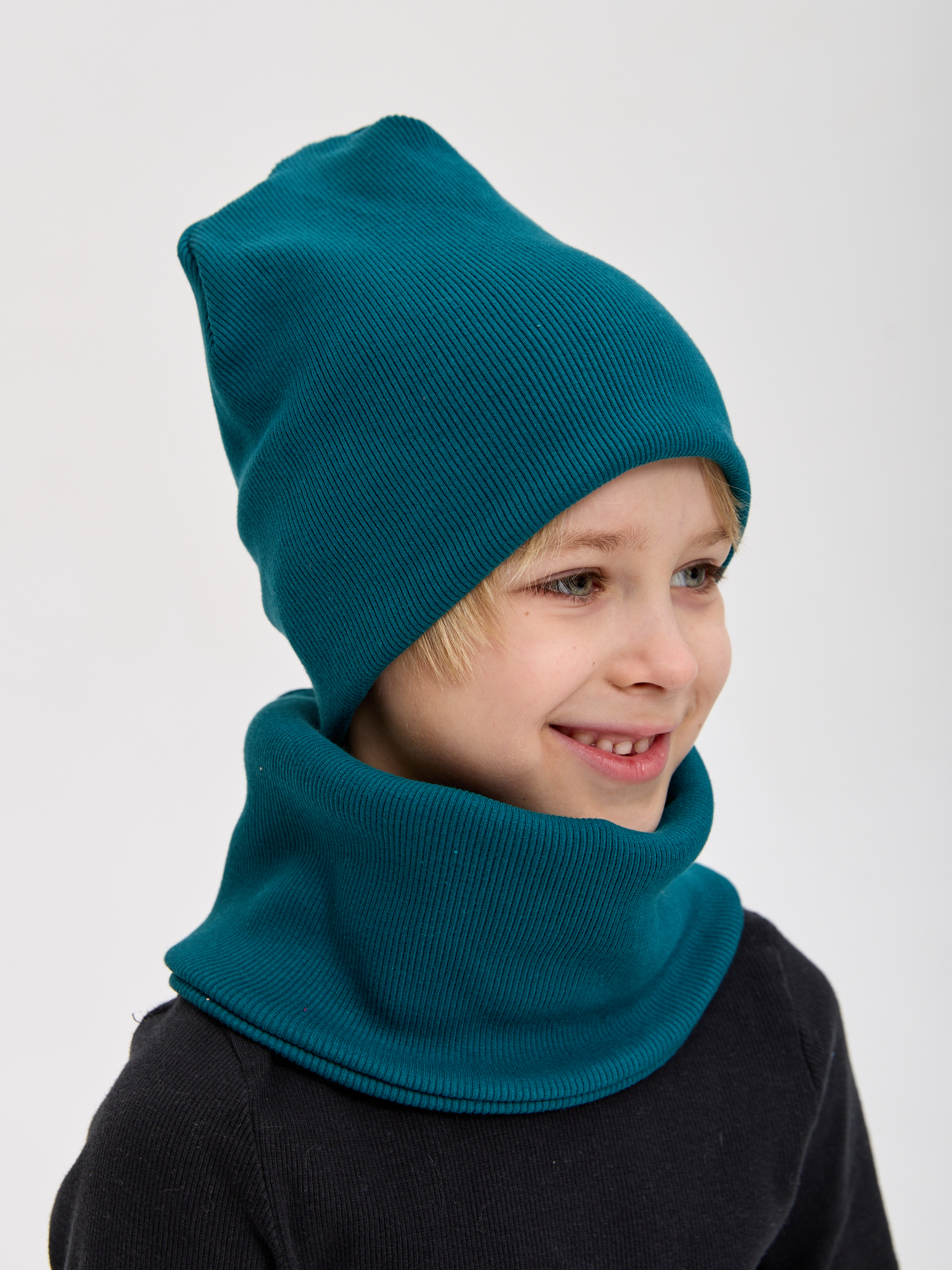 Шапка и снуд Лапушка 0258 изумрудный р.44-48 - фото 13