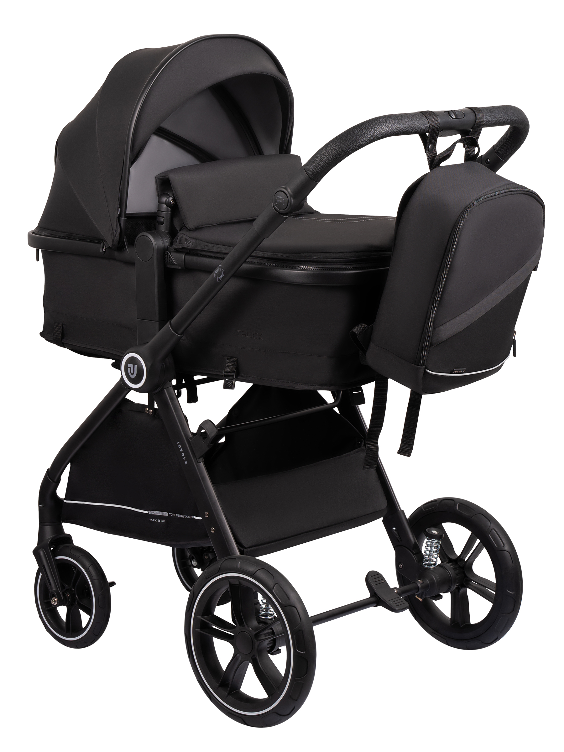 Коляска трансформер JOVOLA Truck, перекидная ручка черный - фото 1
