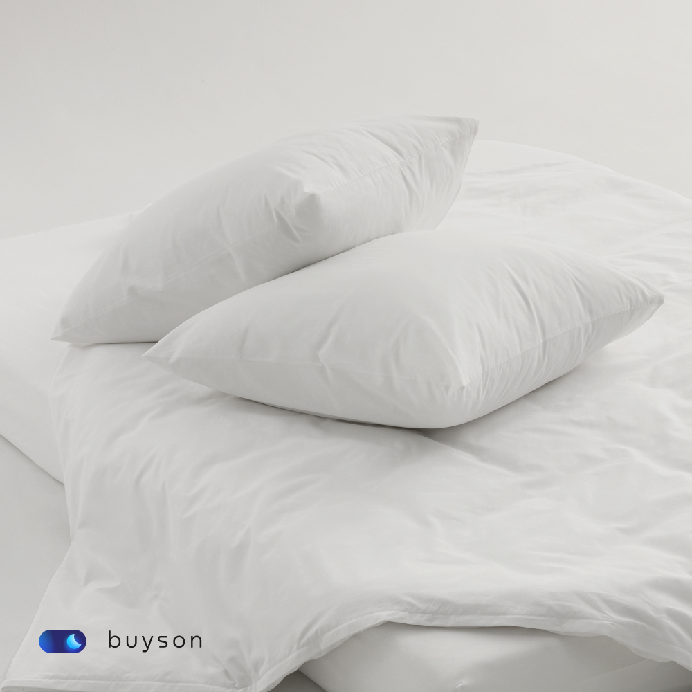 Комплект наволочек buyson BuyRelax 70х70 см, хлопковый перкаль, цвет белый - фото 6