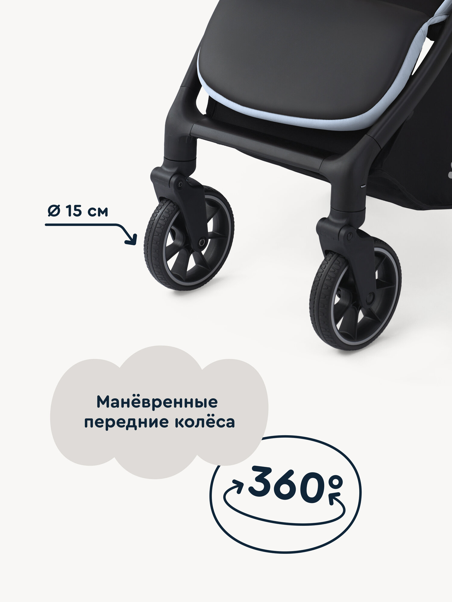 Коляска прогулочная Junion Flokky синий - фото 6