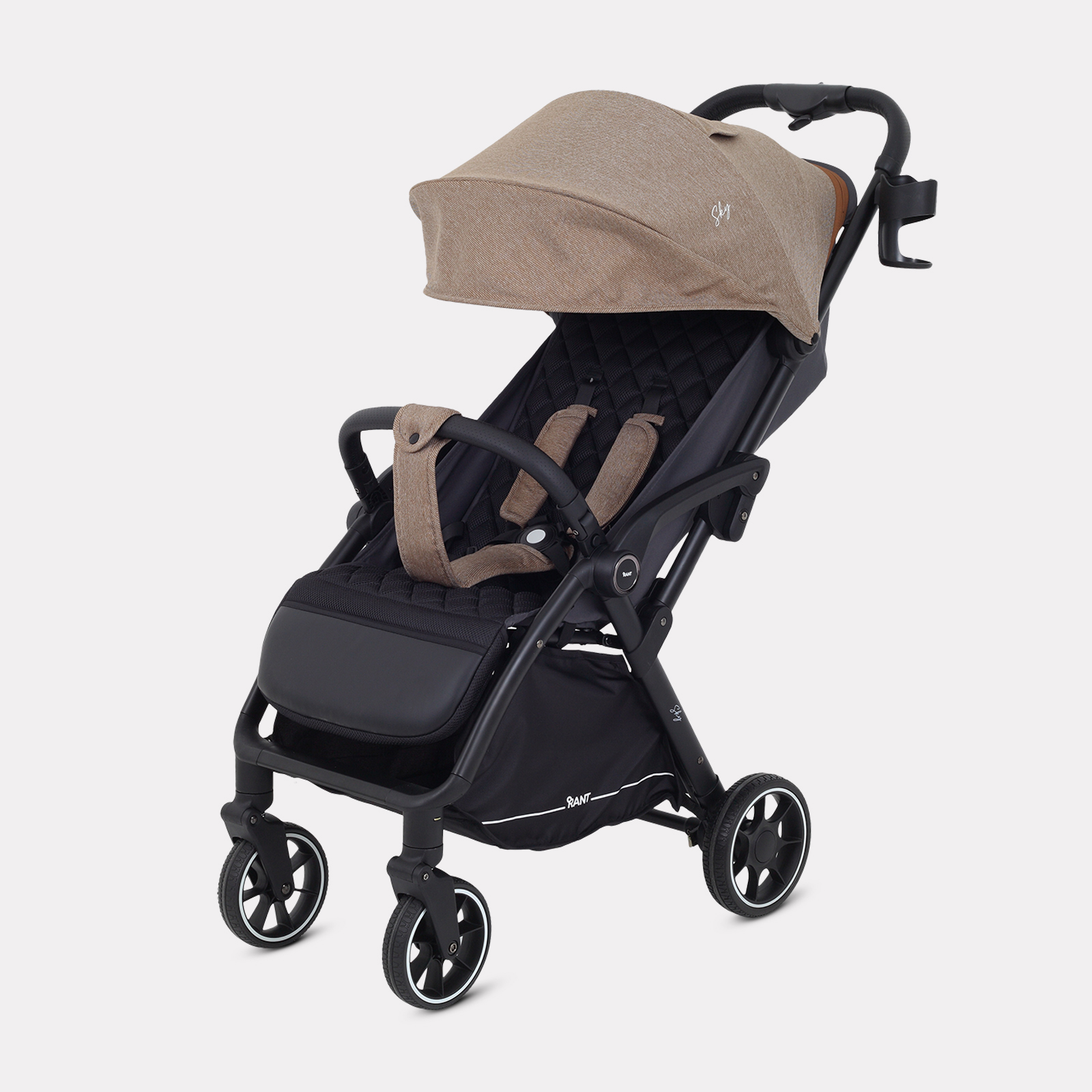 Изображение товара Коляска прогулочная Rant SKY Коричневый с многофункциональной спинкой и автоматической складкой