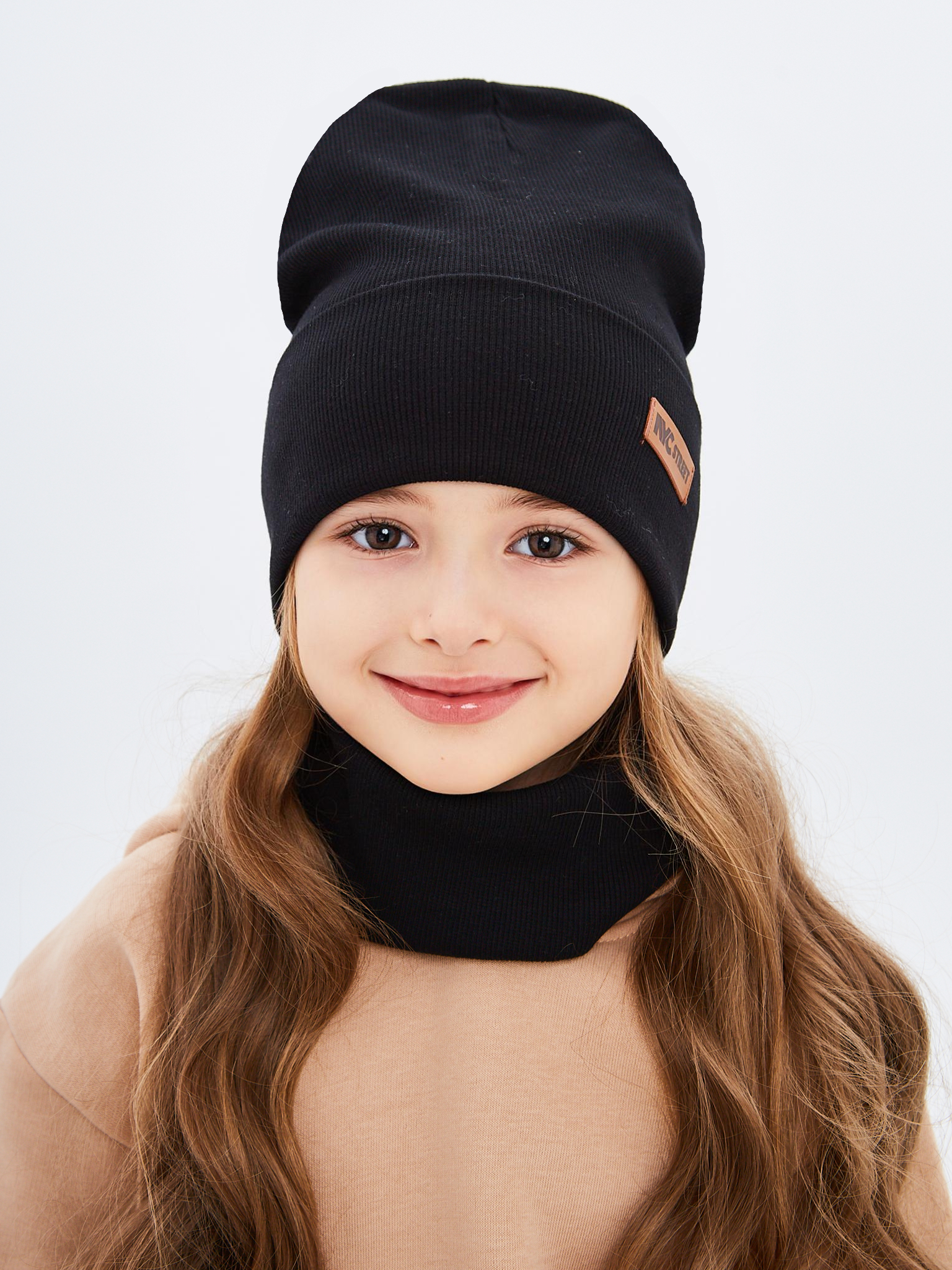 Шапка и снуд NYCkids NYC-H-70-KashOtvG-black - фото 12