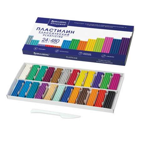 Пластилин Brauberg 24 цв.