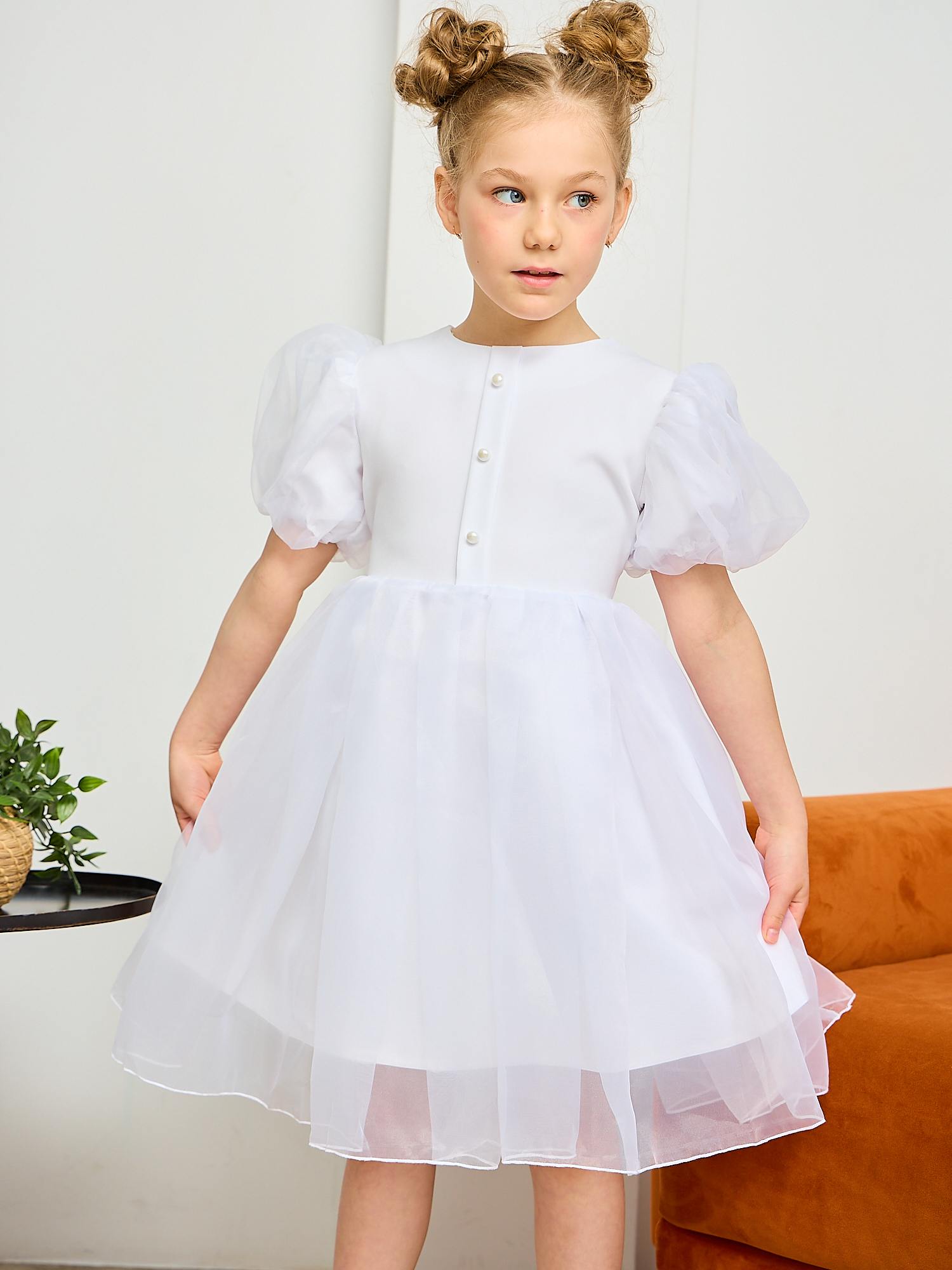 Платье Sofisha kids Plat.organza.white - фото 3