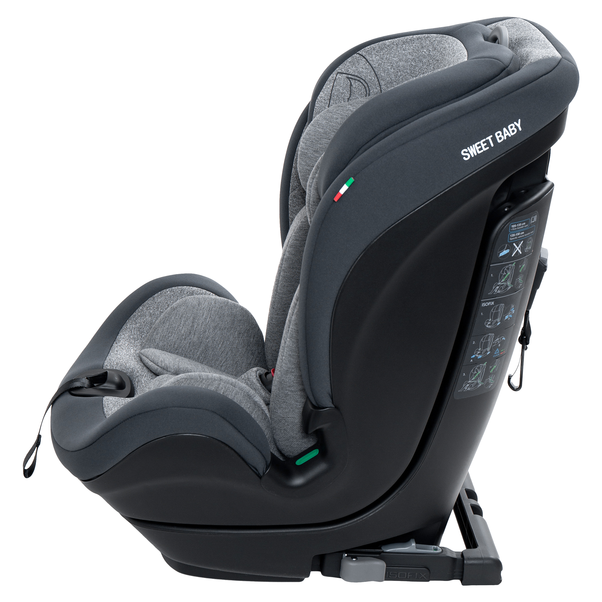 Автокресло Sweet Baby Gravity BH7613519 (О9) Grey Isofix 1/2/3 (9-36 кг) серый - фото 11
