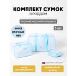 Сумка в роддом ЗОЛОТОЙ ОКТЯБРЬ матовый голубой