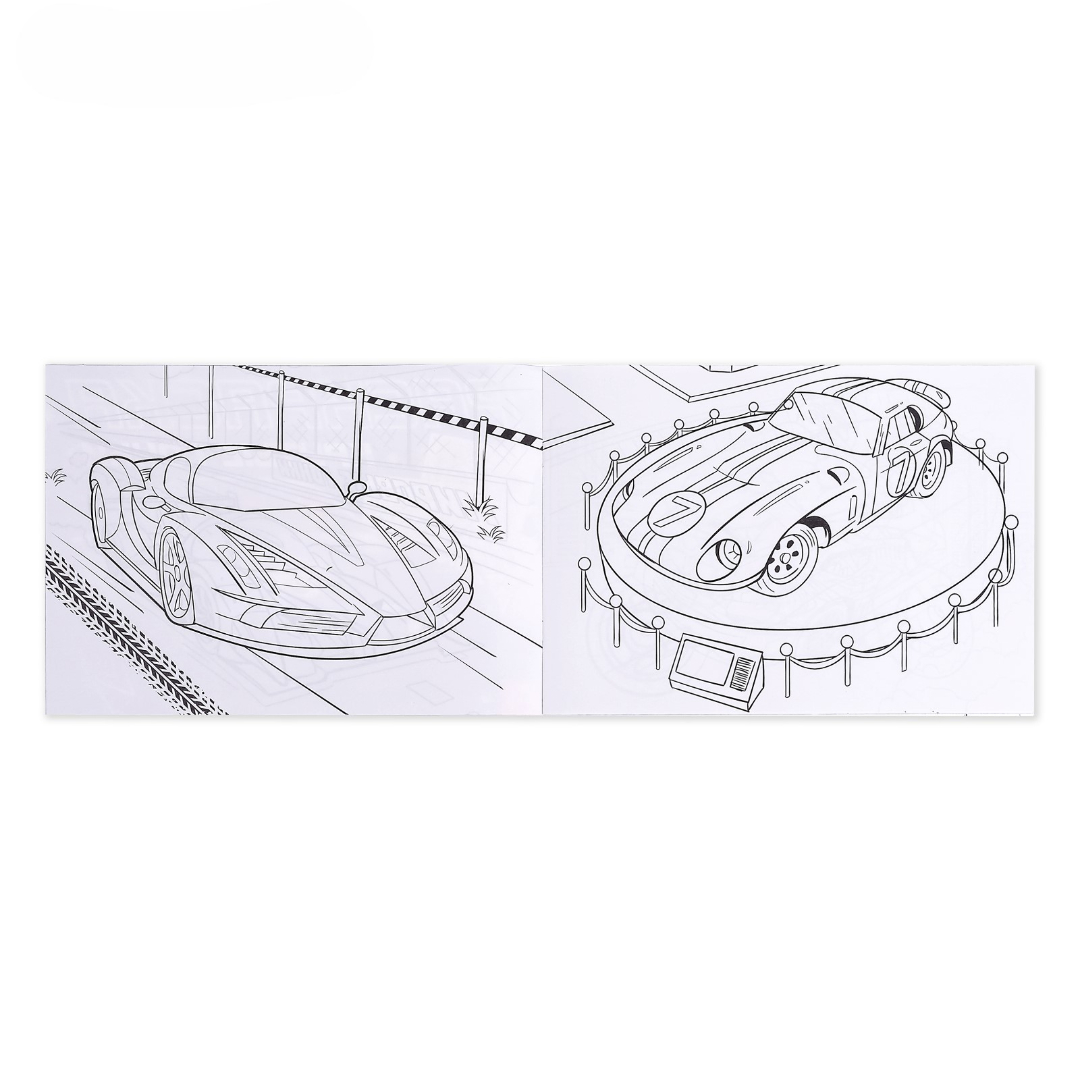 Раскраска Буква-ленд для мальчиков А4 Крутые гонки 16 стр - фото 2