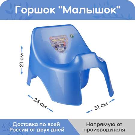 Горшок детский elfplast Малышок синий