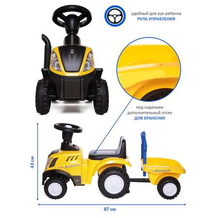 Каталка BabyCare Holland Tractor жёлтый
