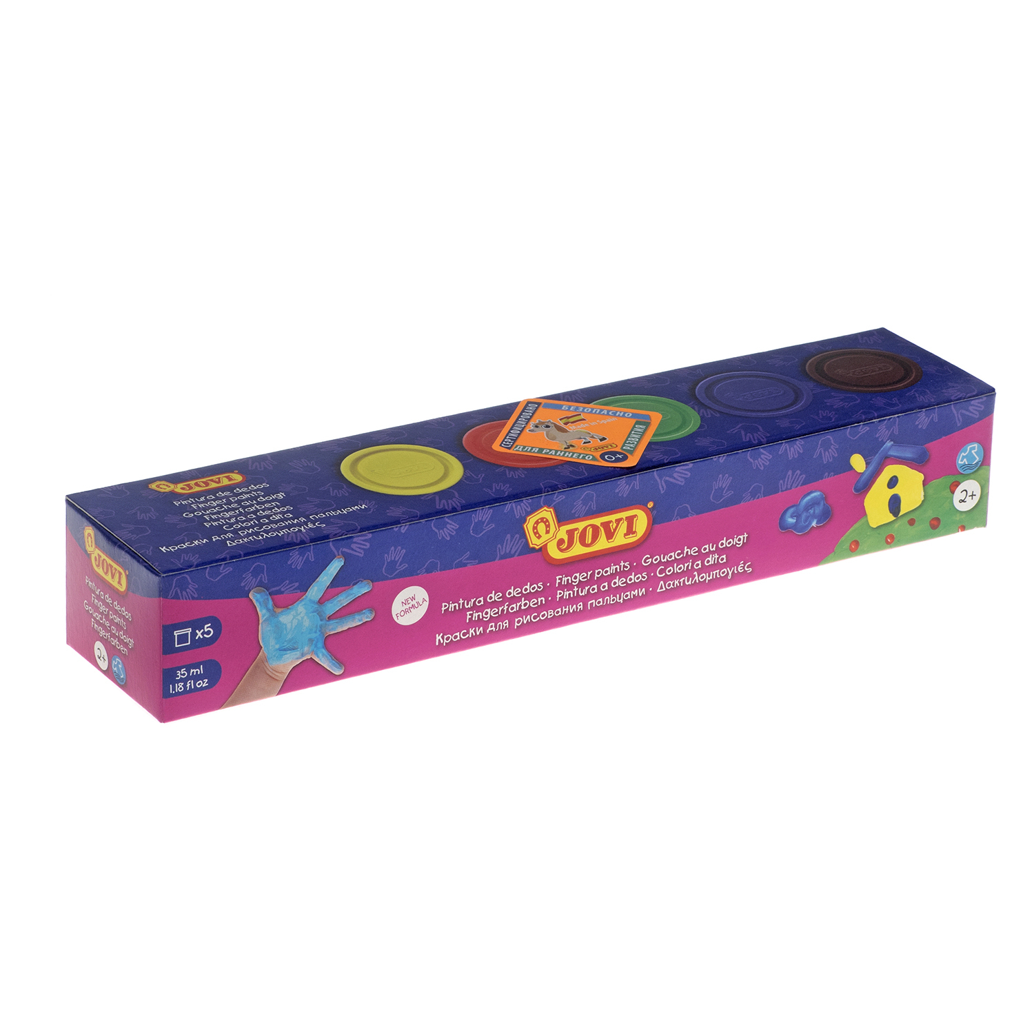 Краски пальчиковые Jovi 5 цв. - фото 3