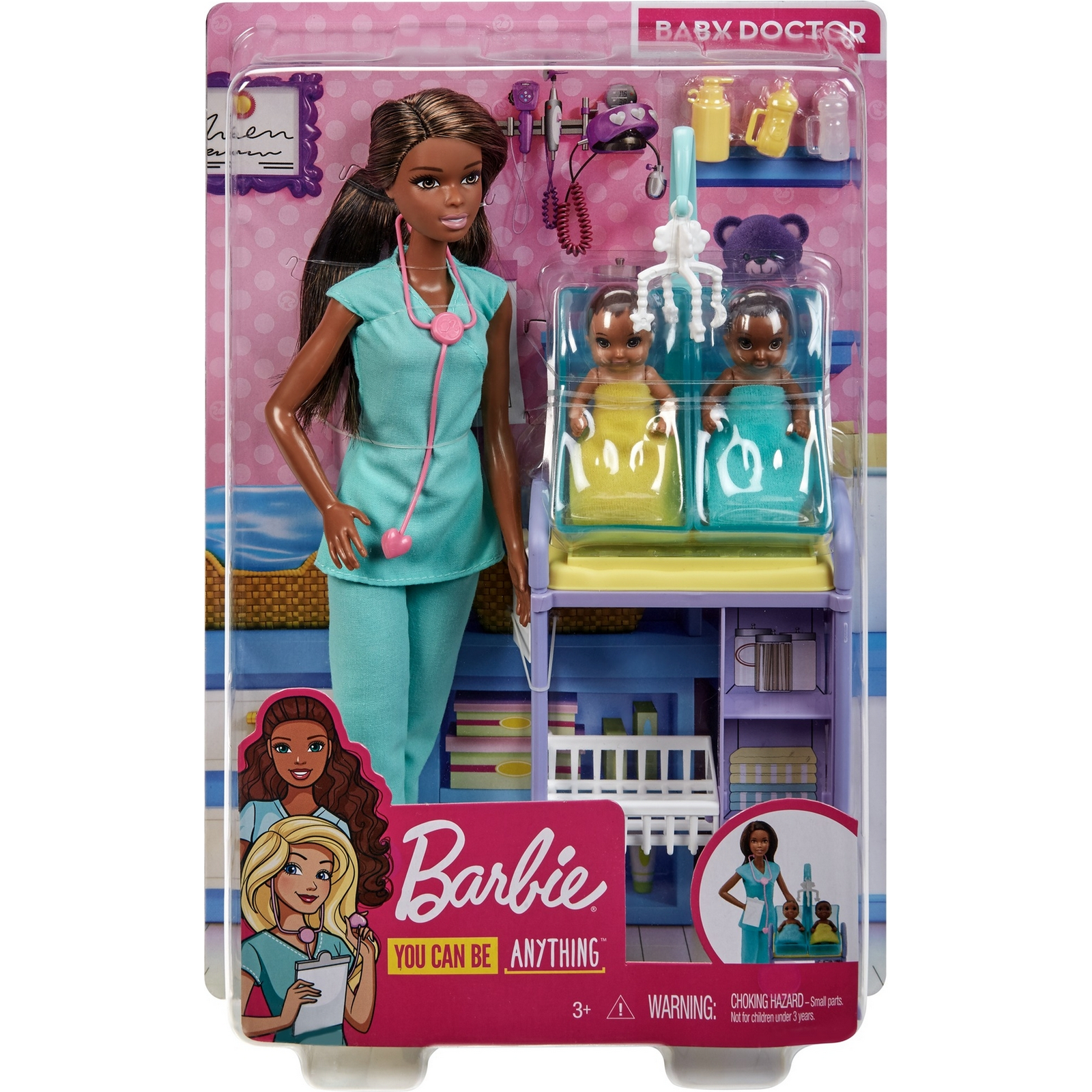 Кукла модельная Barbie Кем быть? Детский доктор Брюнетка DHB63/GKH24 - фото 2