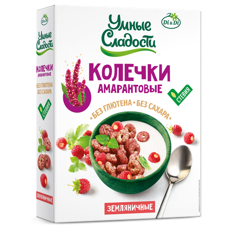 Колечки Умные сладости амарантовые Земляничные 150г