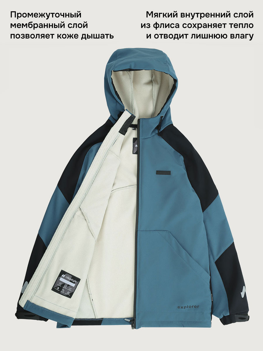 Ветровка NIKASTYLE 4л15726 деним/черный - фото 3