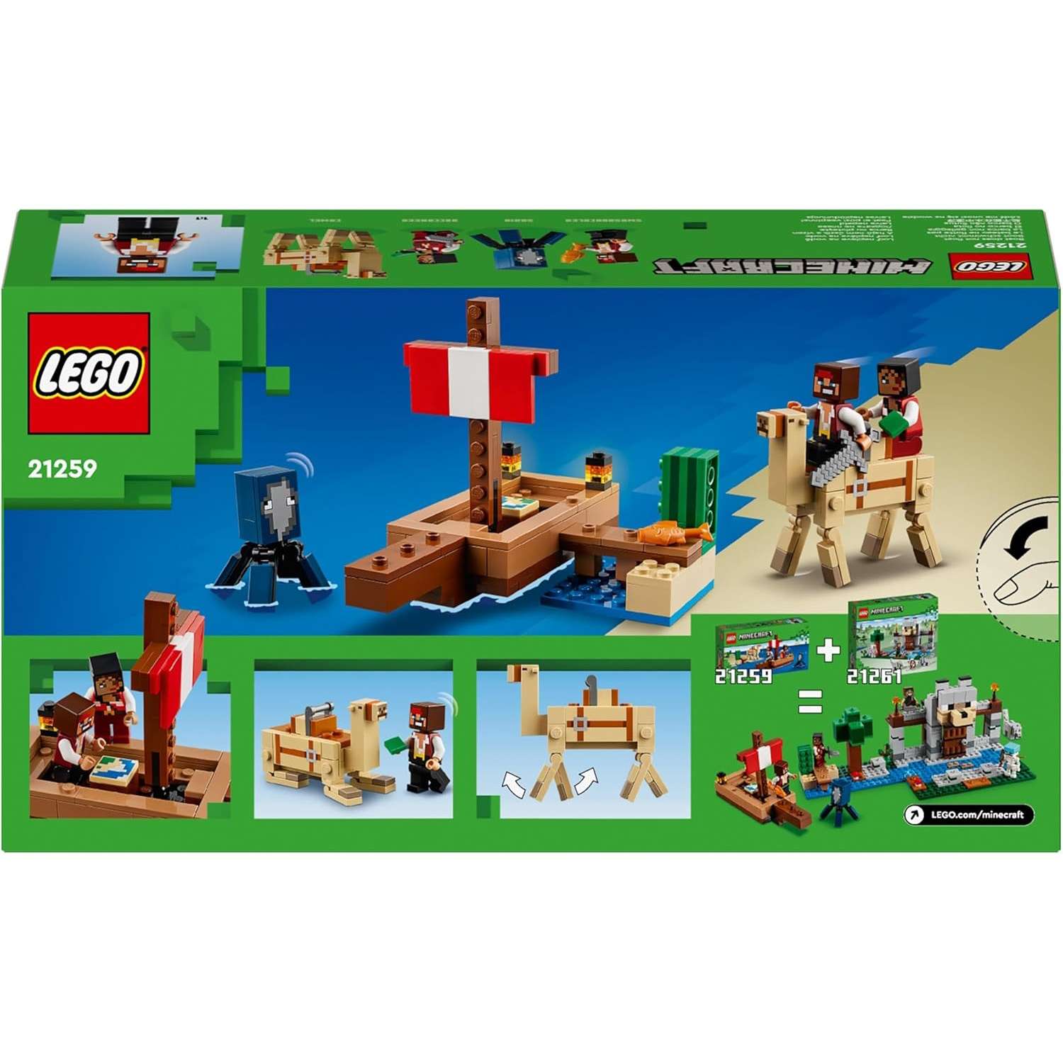 Конструктор LEGO Minecraft На пиратском корабле 166 дет. - фото 8