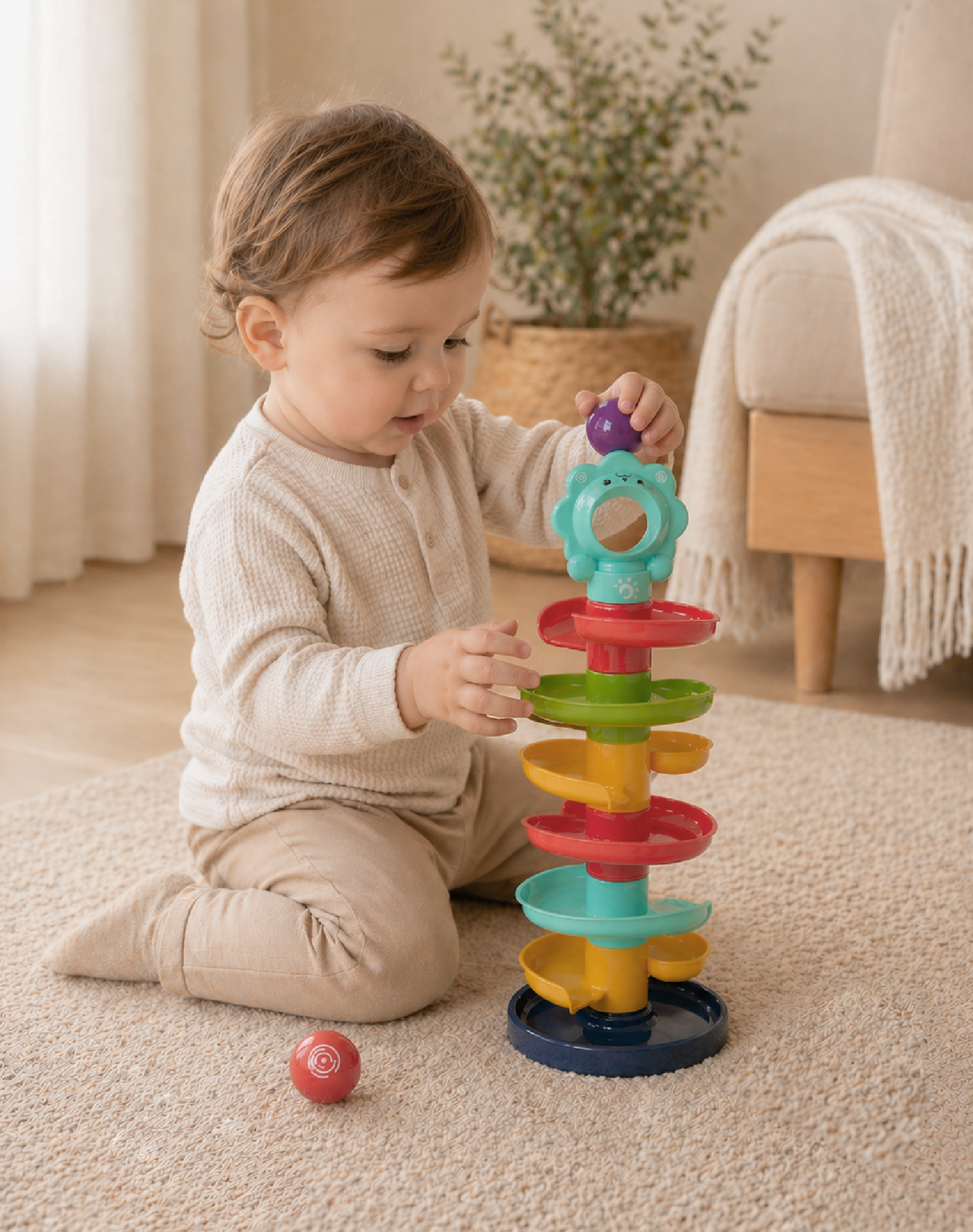 Игрушка BabyGo развивающий центр Лабиринт с шариками - фото 4