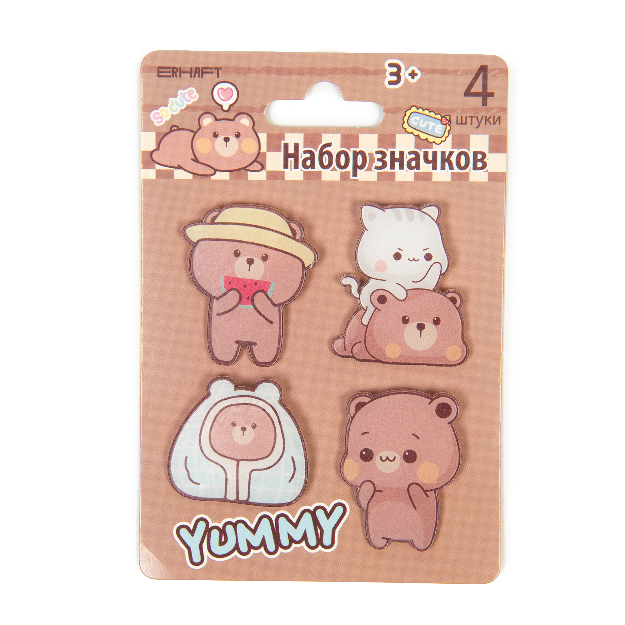 Значок Erhaft Мишка 4 шт. - фото 1