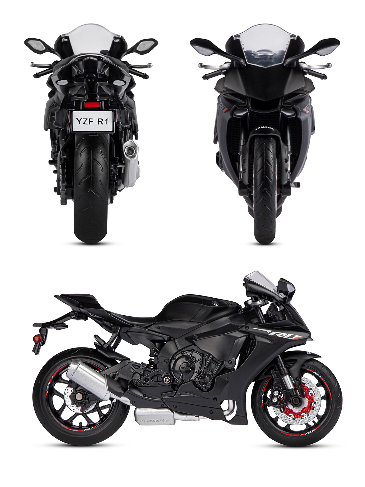 Мотоцикл АВТОпанорама Yamaha YZF R1 1:12 JB1251603 - фото 6