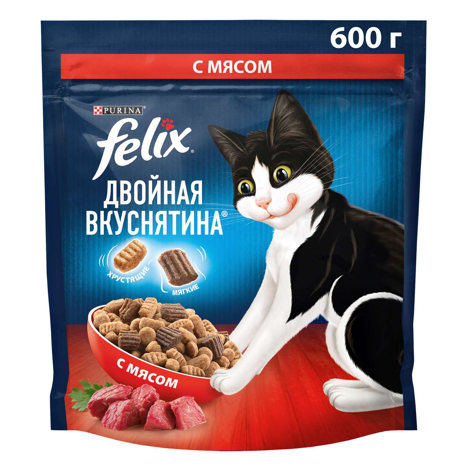 Корм для кошек Felix с мясом 600г - фото 1