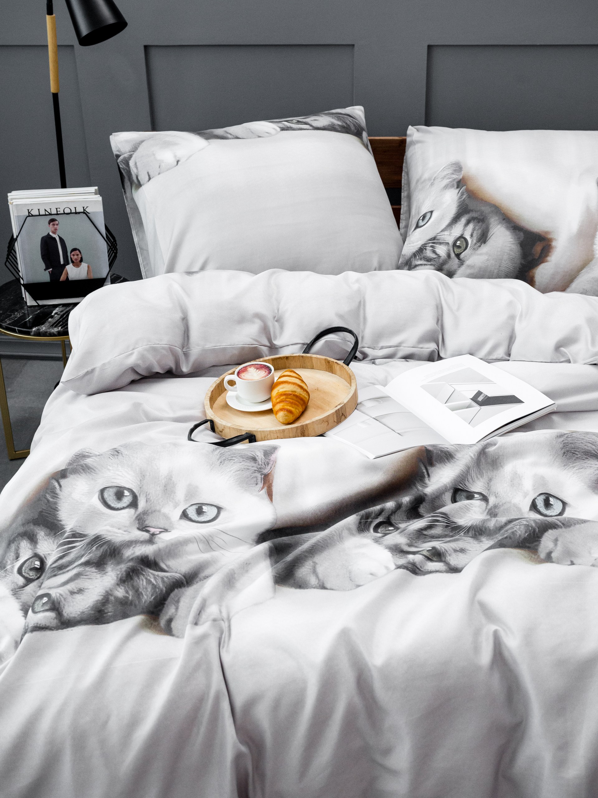 Комплект постельного белья PAVLine Котик евро - фото 11