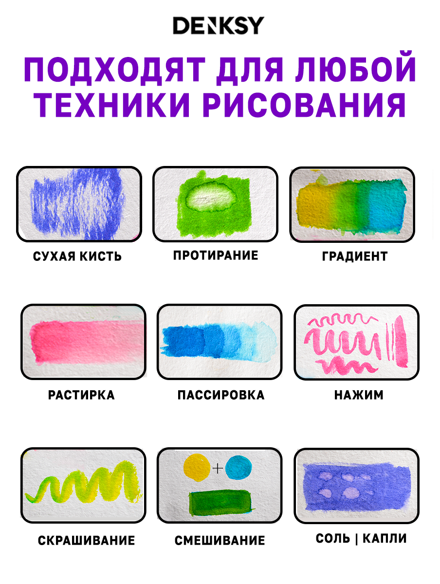 Маркеры DENKSY 12 цв. - фото 6