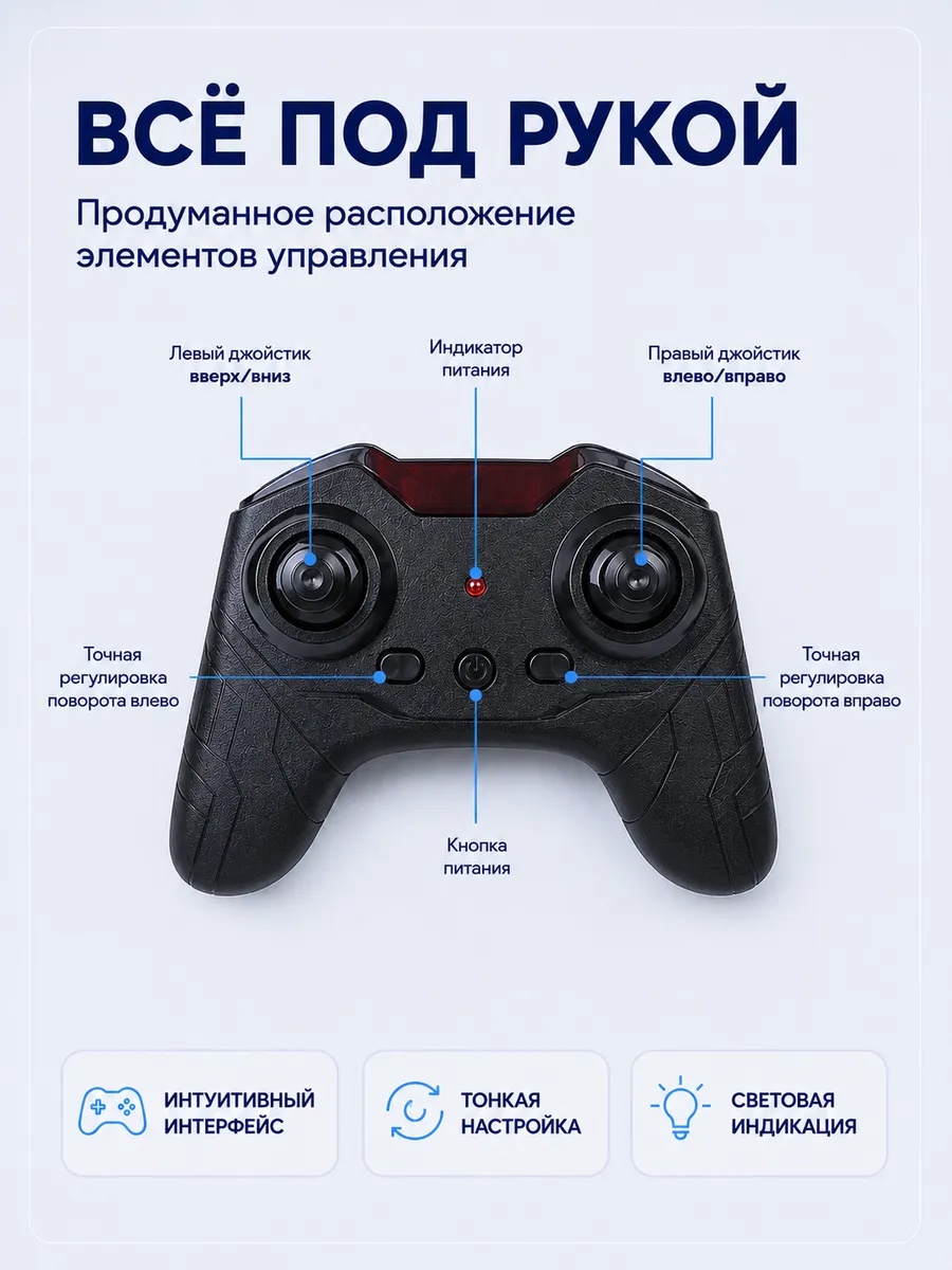 Вертолет РУ TrendToys красный - фото 6