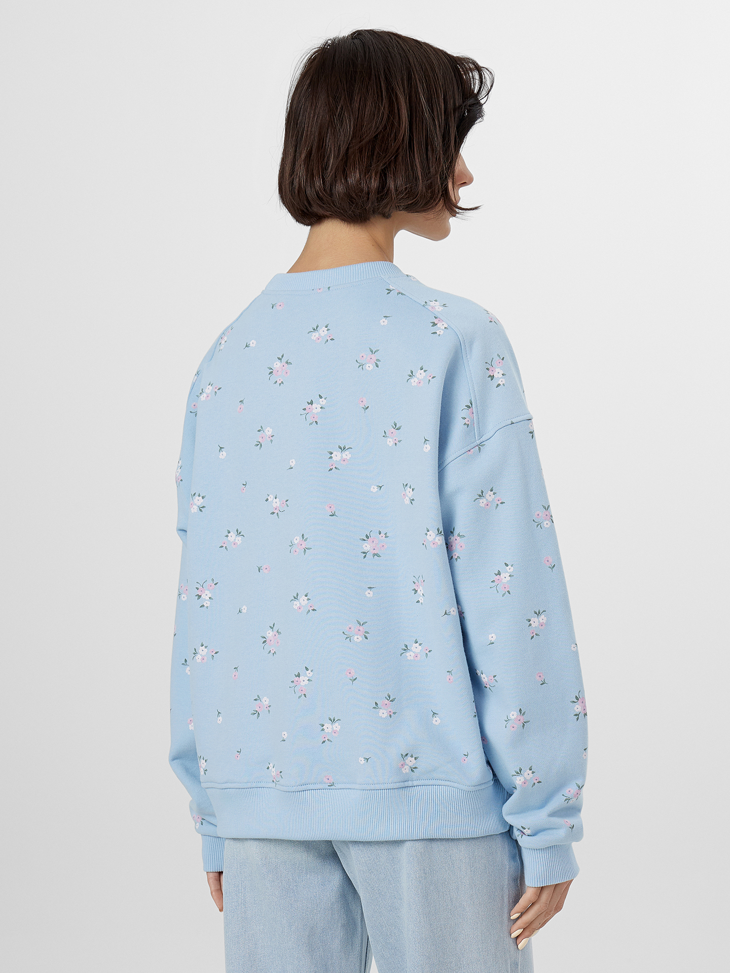 Свитшот Mark Formelle (Марк Формэль) 122969/цветочки на св.голубом - фото 2