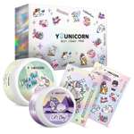 Подарочный набор женский YOUNICORN Волшебное очищение пилинг диски и глиняная маска для лица 195 гр