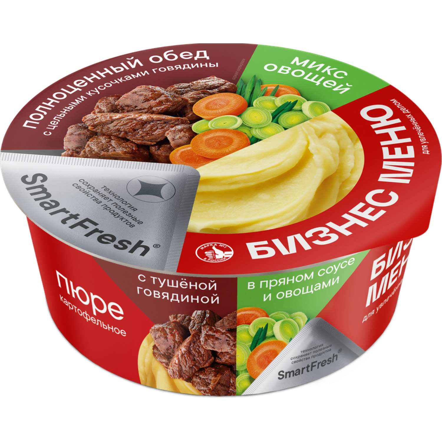 Пюре картофельное Бизнес Меню говядина 110г - фото 1