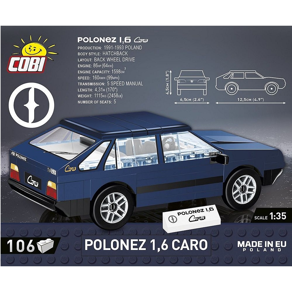 Конструктор COBI Автомобиль Polonez блочный - фото 6