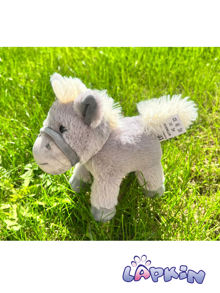 Мягкая игрушка Lapkin Лошадка 18 см серый - фото 7