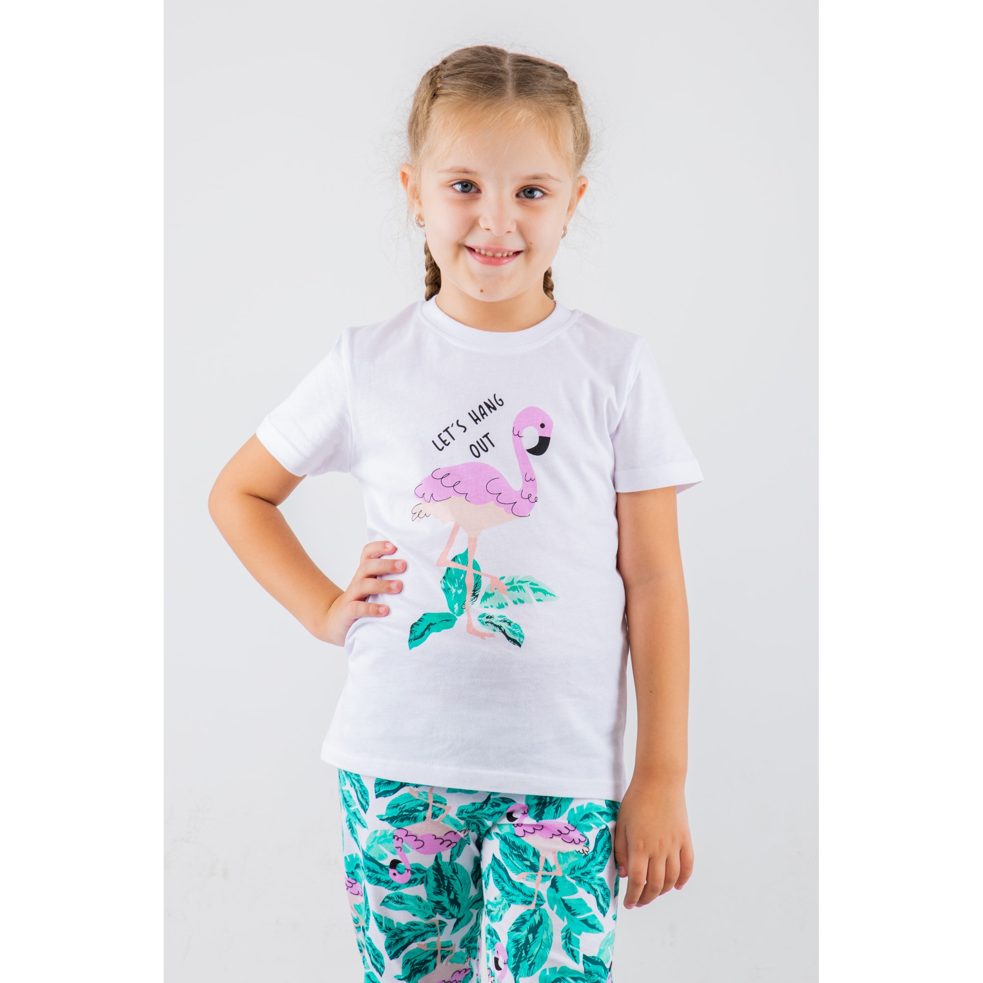 Пижама LELO kids LELO-439beliy-zeleniy - фото 3