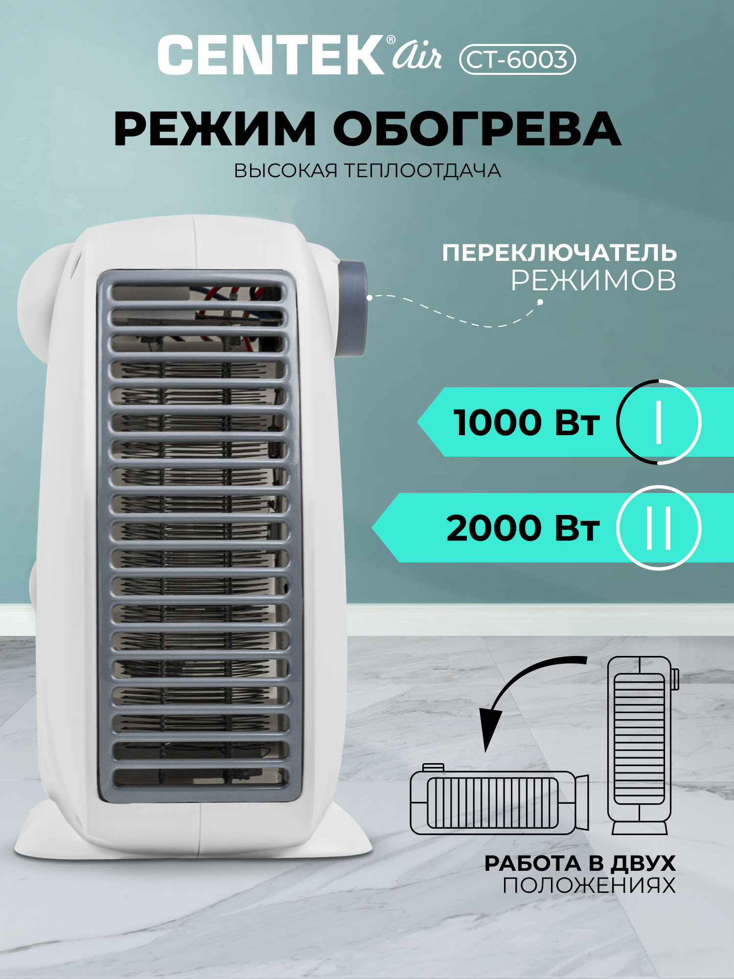 Тепловентилятор CENTEK CT-6003 - фото 2