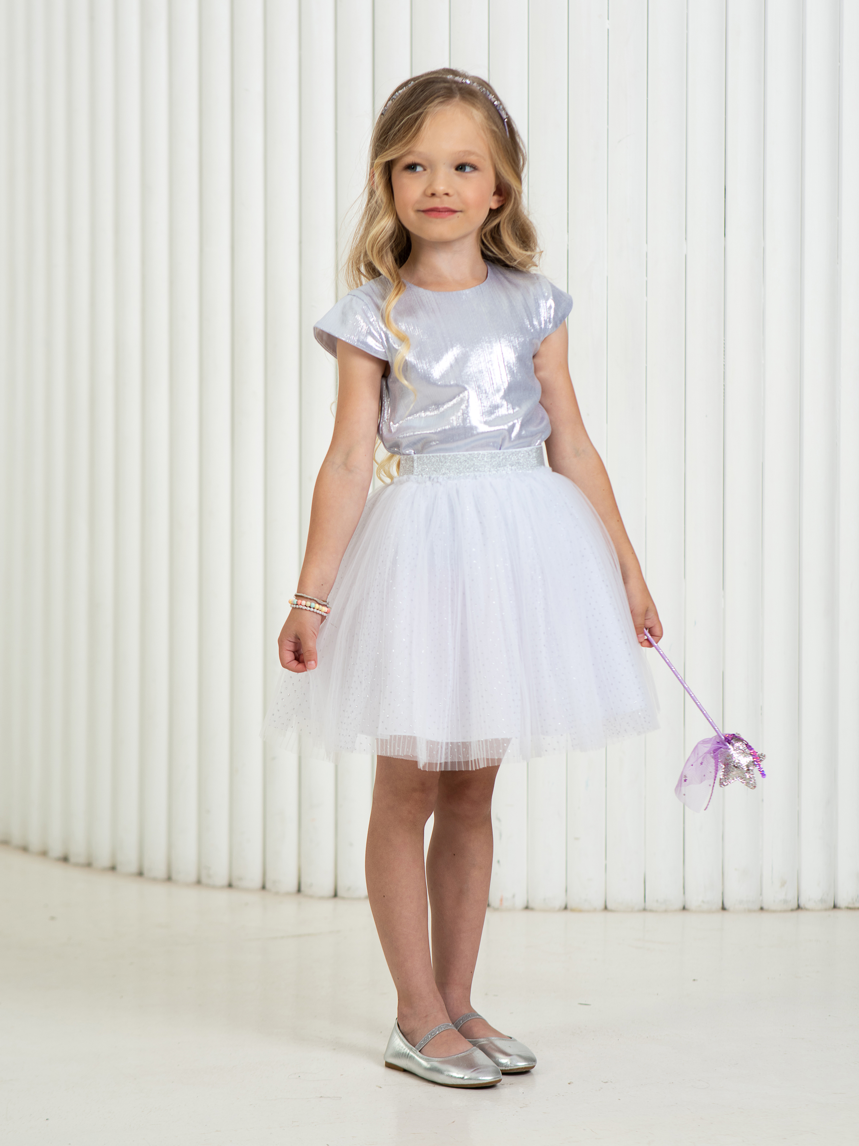 Юбка LisaWeta S-142 белый - фото 5