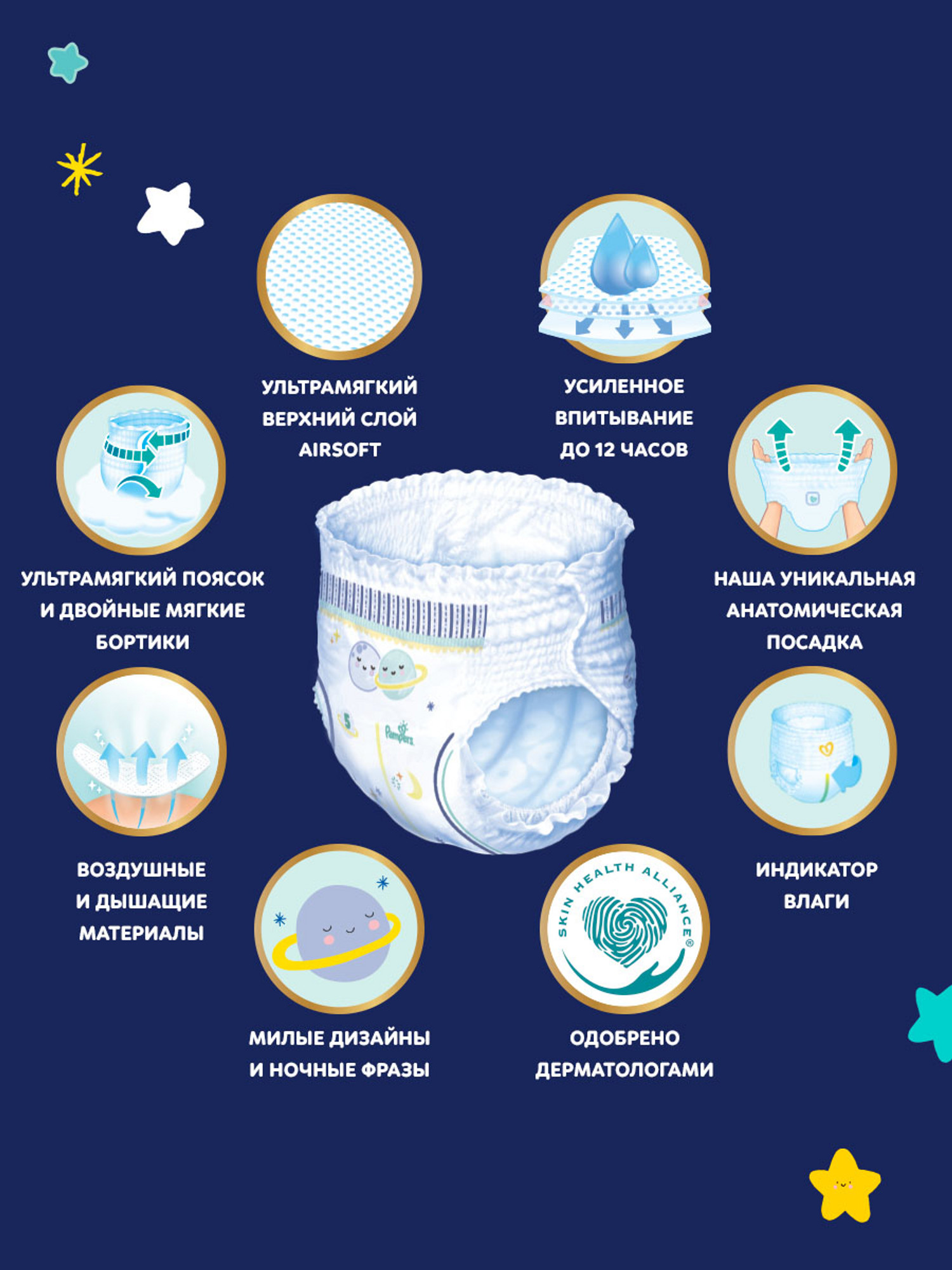 Трусики Pampers Premium Care ночные 3 (6-11 кг) 28 шт. - фото 3