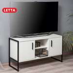 Комод тумба LETTA Frame Цвет Белый Черный металл 1140х604х403