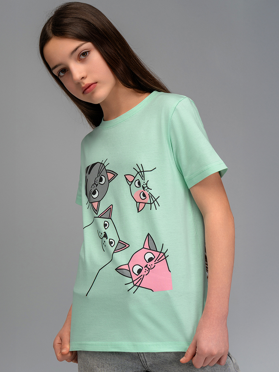 Футболка HappyFox HF66031Dкотики.ментоловый - фото 8