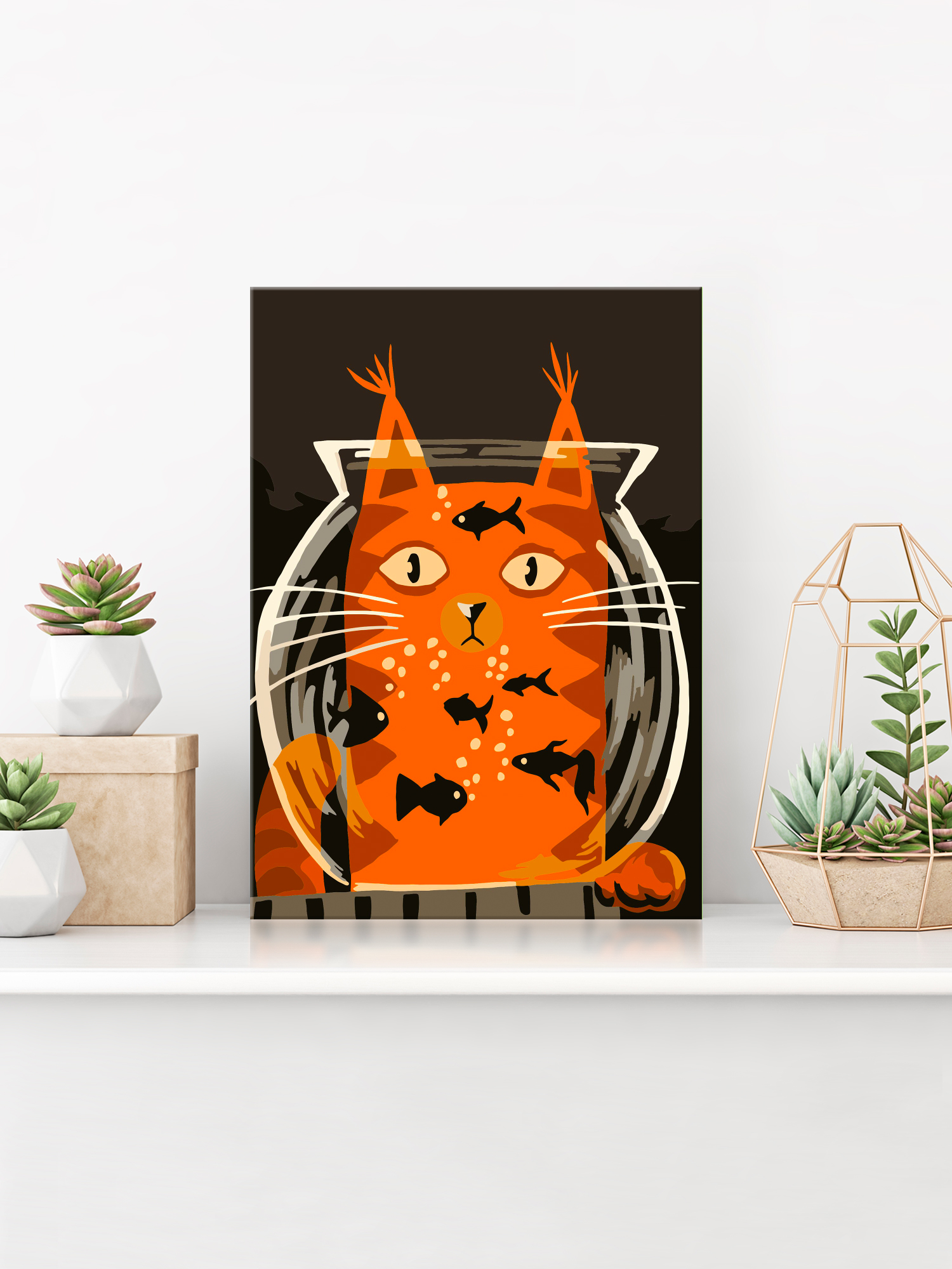 Картина по номерам Hobby Paint Котик и аквариум в ассортименте - фото 3