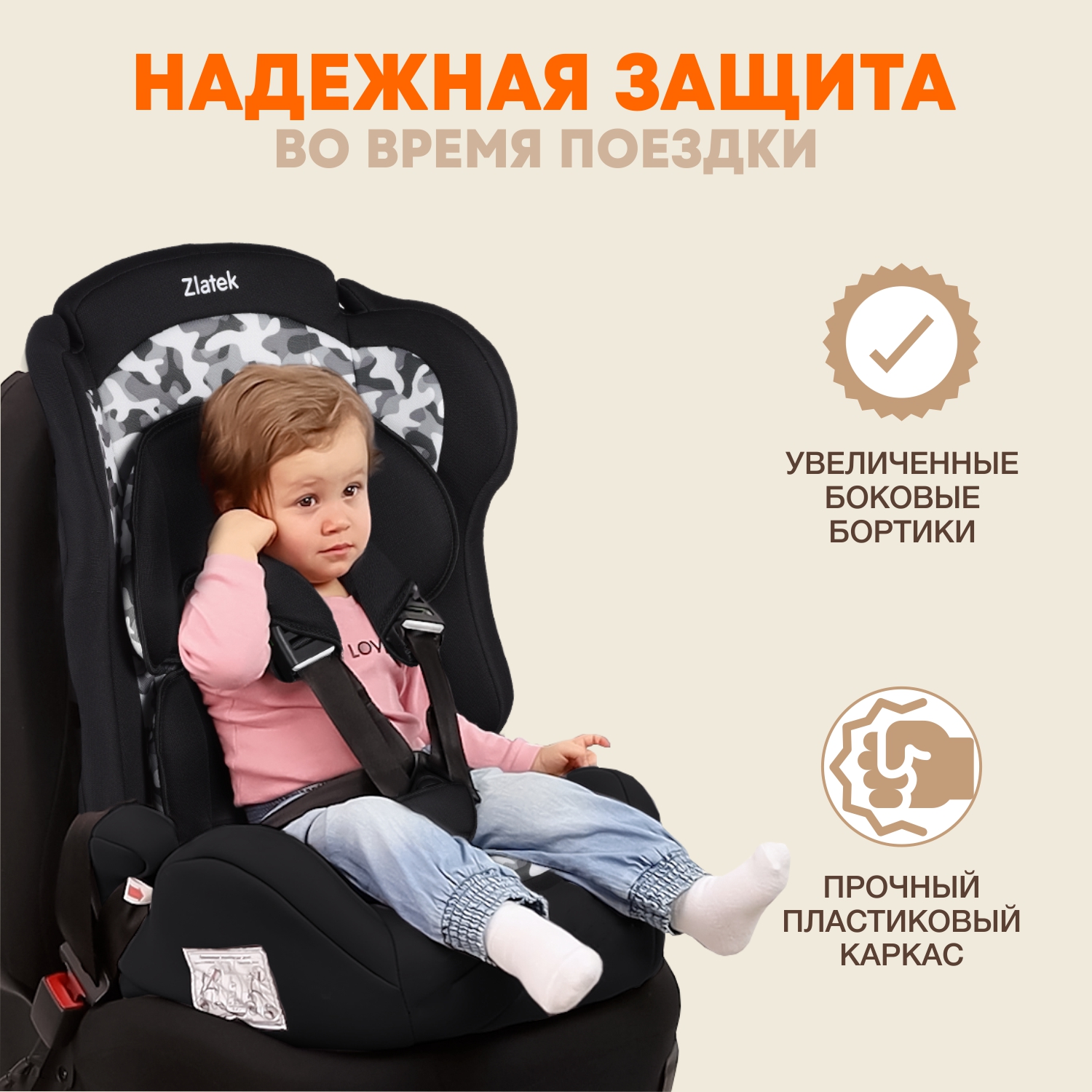 Автокресло ZLATEK Lux 1/2/3 (9-36 кг) - фото 2
