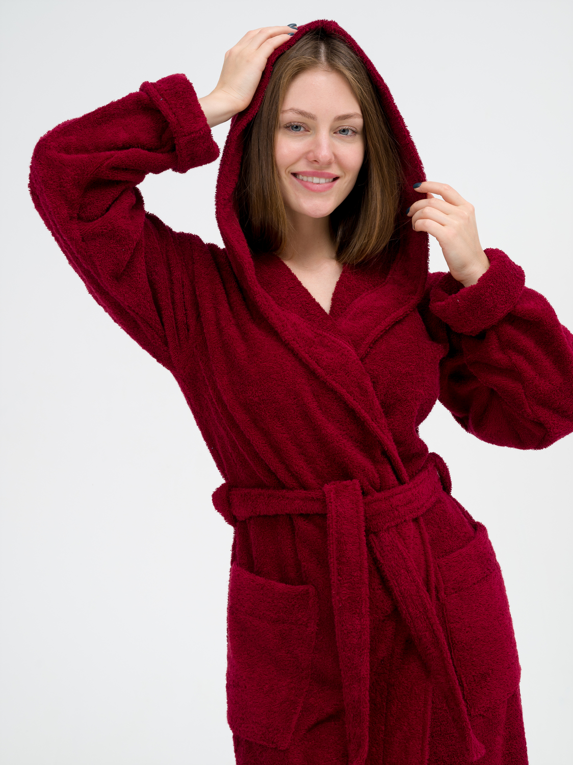 Халат BIO-TEXTILES HMWкапбордо - фото 1