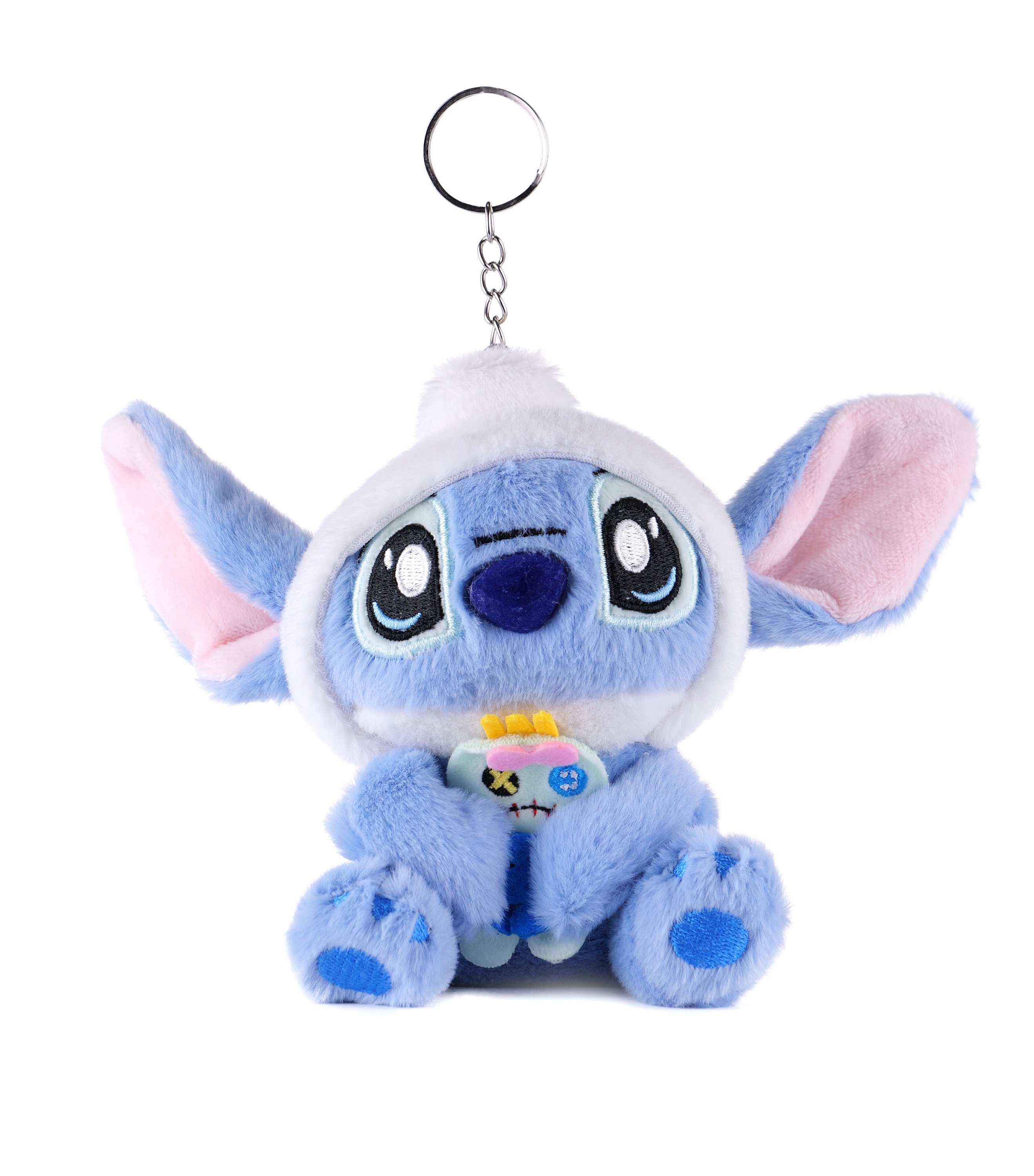 Игрушка мягкая Stitch Foooodies на цепочке синий - фото 8