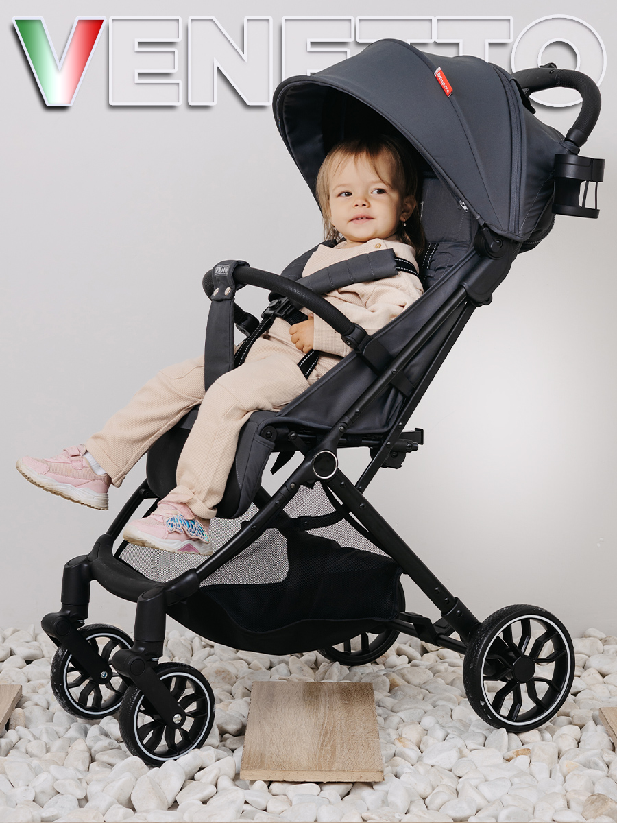 Коляска прогулочная BabyCare Venetto Золотой золотой - фото 19
