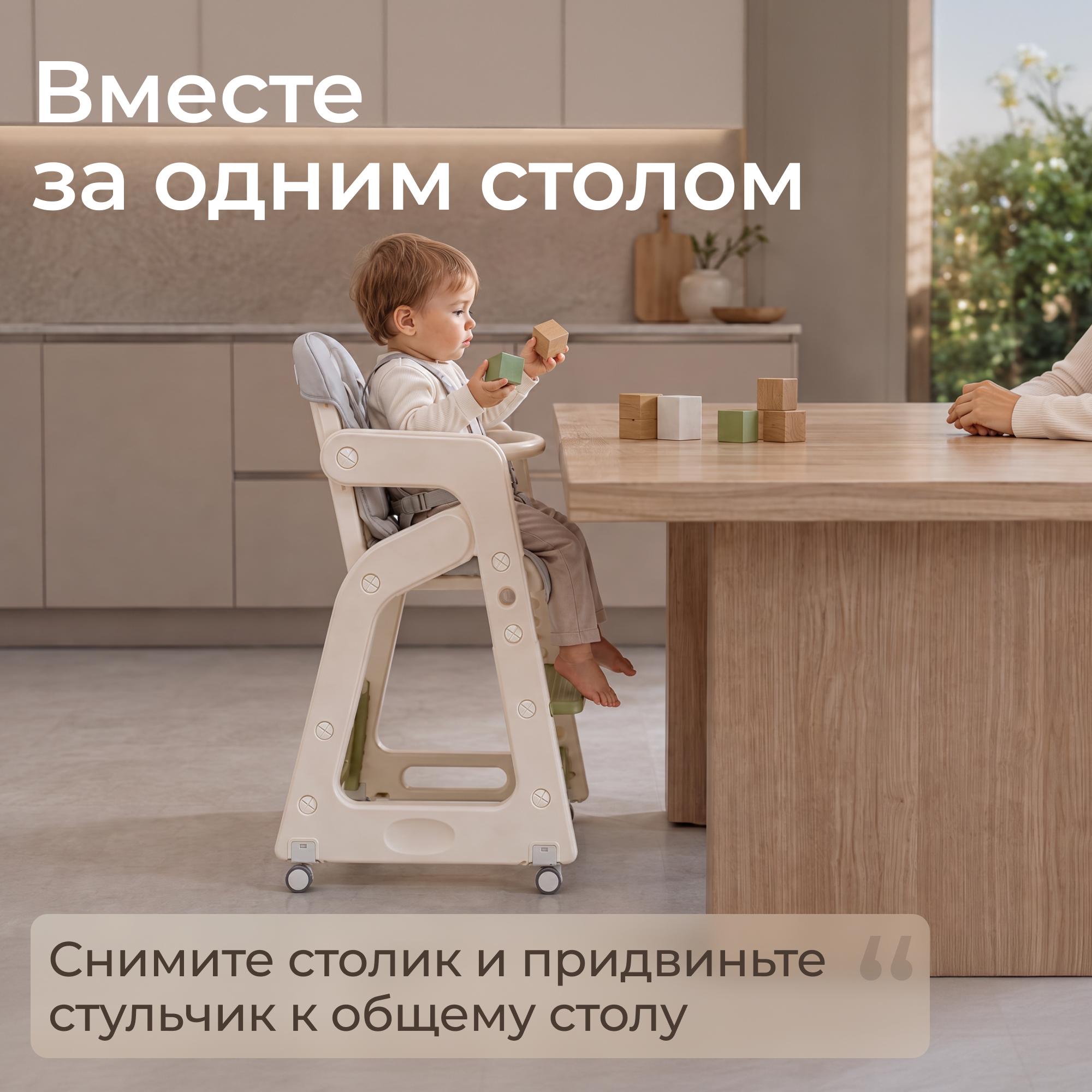 Стульчик для кормления UNIX Kids Basic зеленый - фото 9