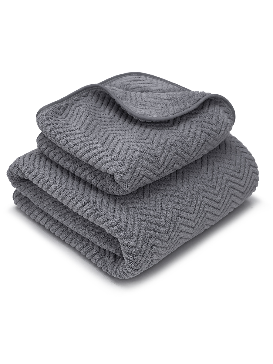 Полотенце BRAVO Крафт 35*75+70*140 серый 2 шт. - фото 2