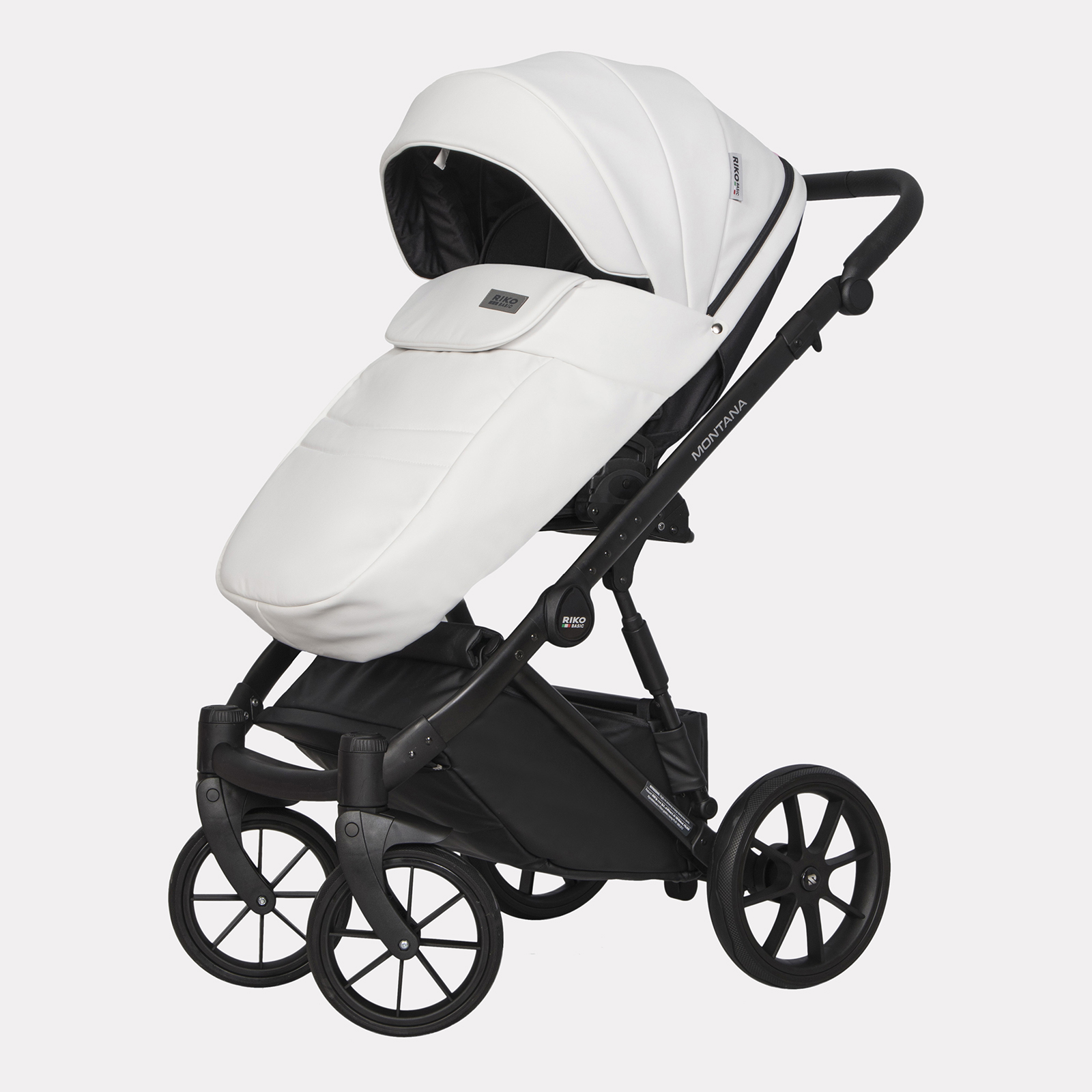 Коляска 3в1 Riko Basic Montana Ecco белый - фото 10
