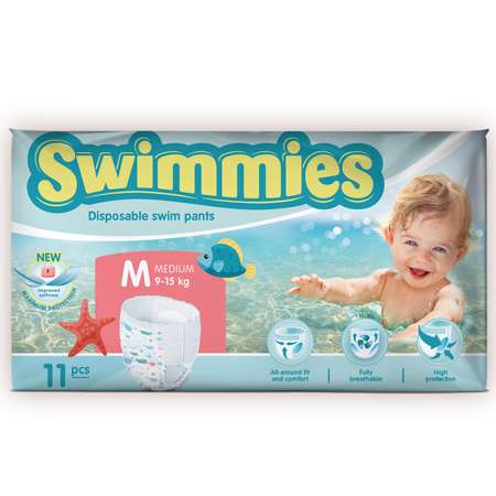Подгузники Swimmies для плавания M 11 шт.