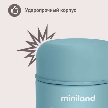 Термос Miniland для еды и жидкостей Terra Thermos Mini бирюзовый 280 мл