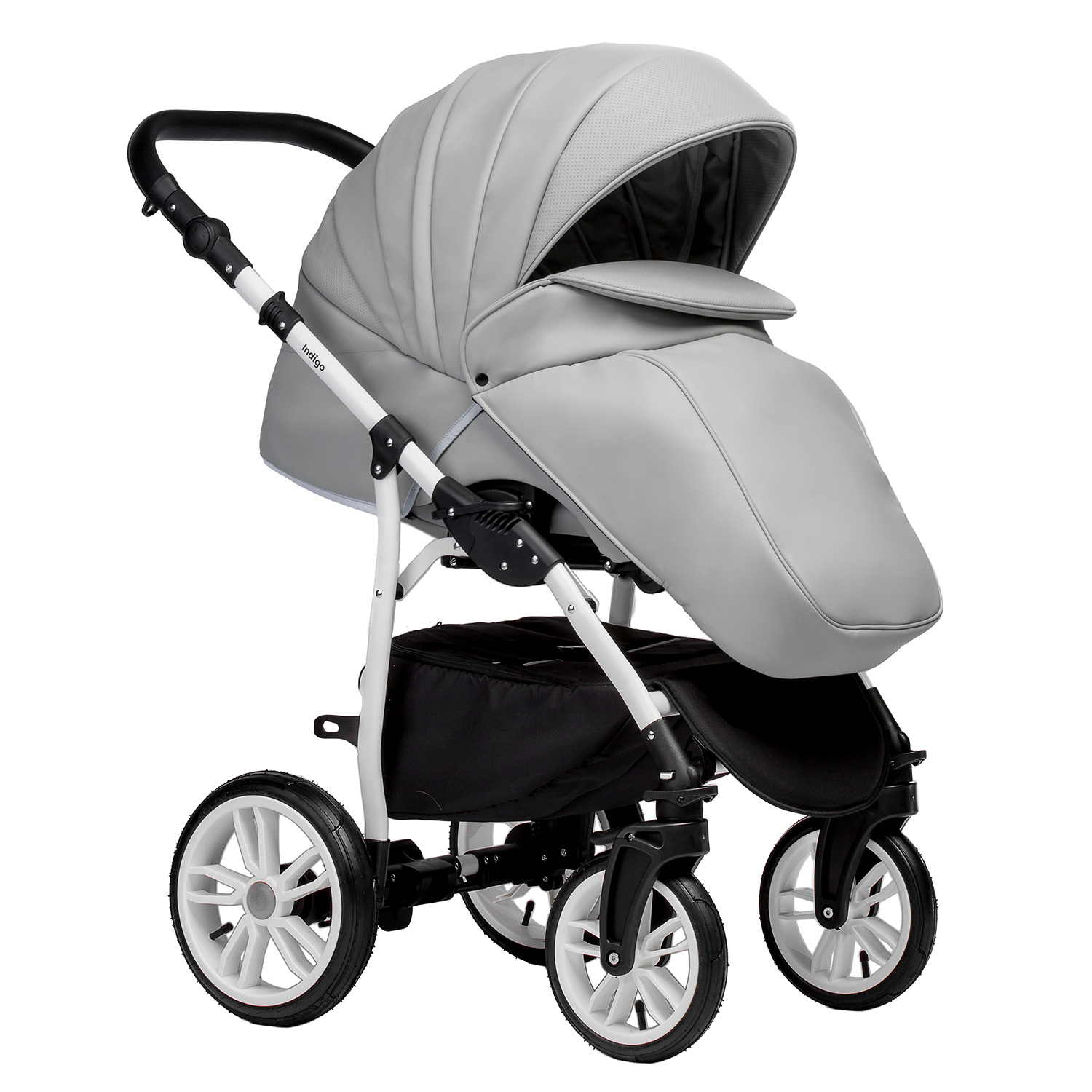 Коляска 2в1 Indigo Special 04 серый - фото 4