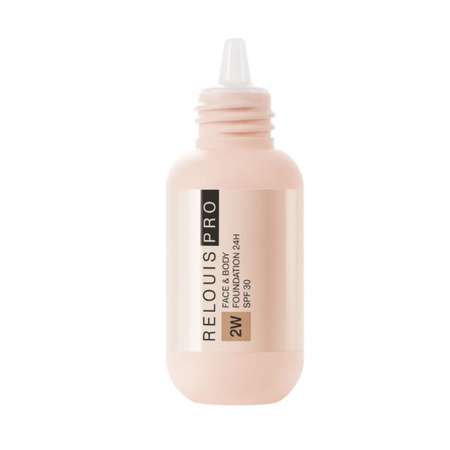 Тональный крем RELOUIS pro face body foundation 24h spf30 тон 2w средний оливковый 30мл
