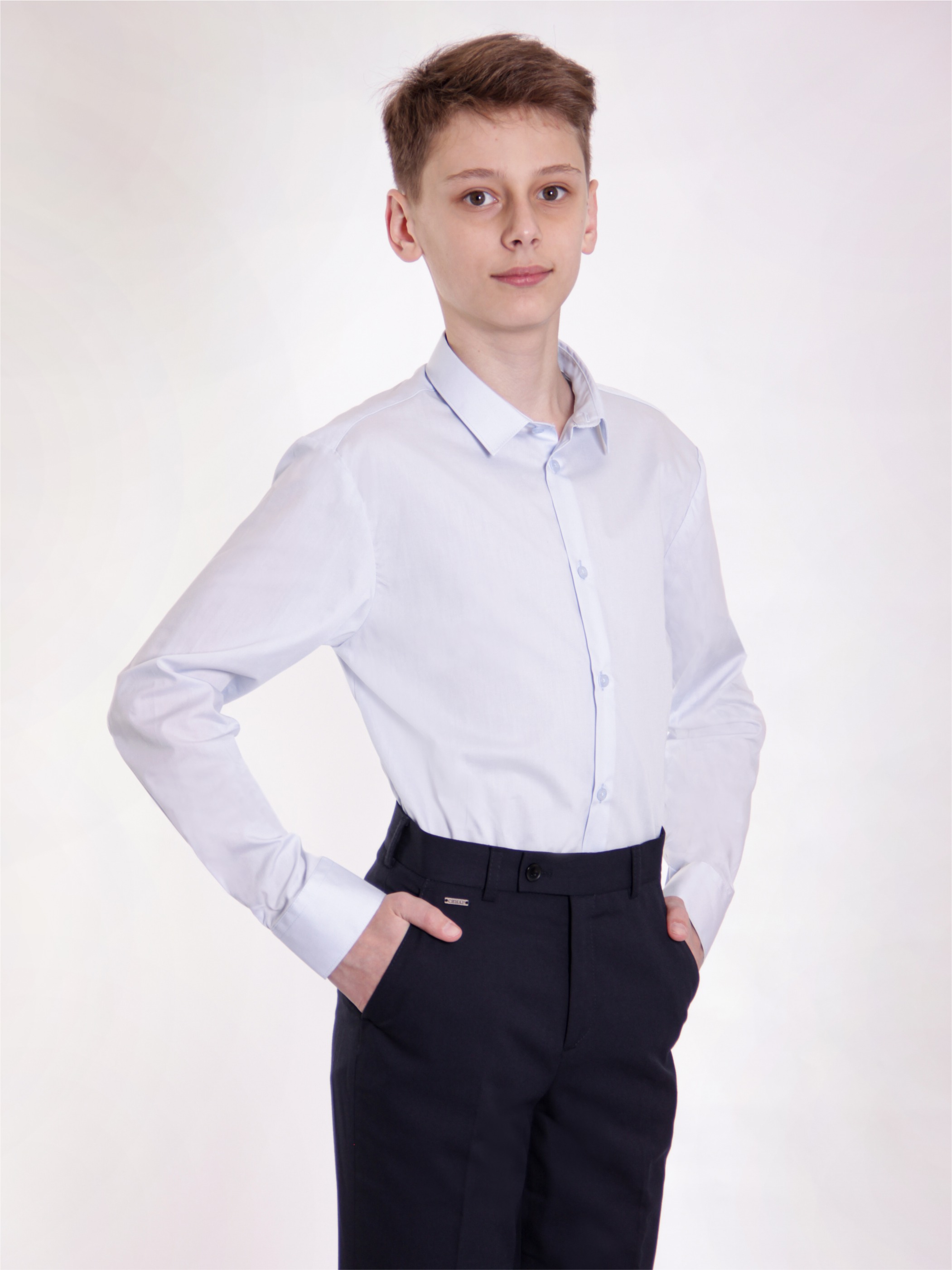 Рубашка SINAR 02-SHB1019.Голубой - фото 3